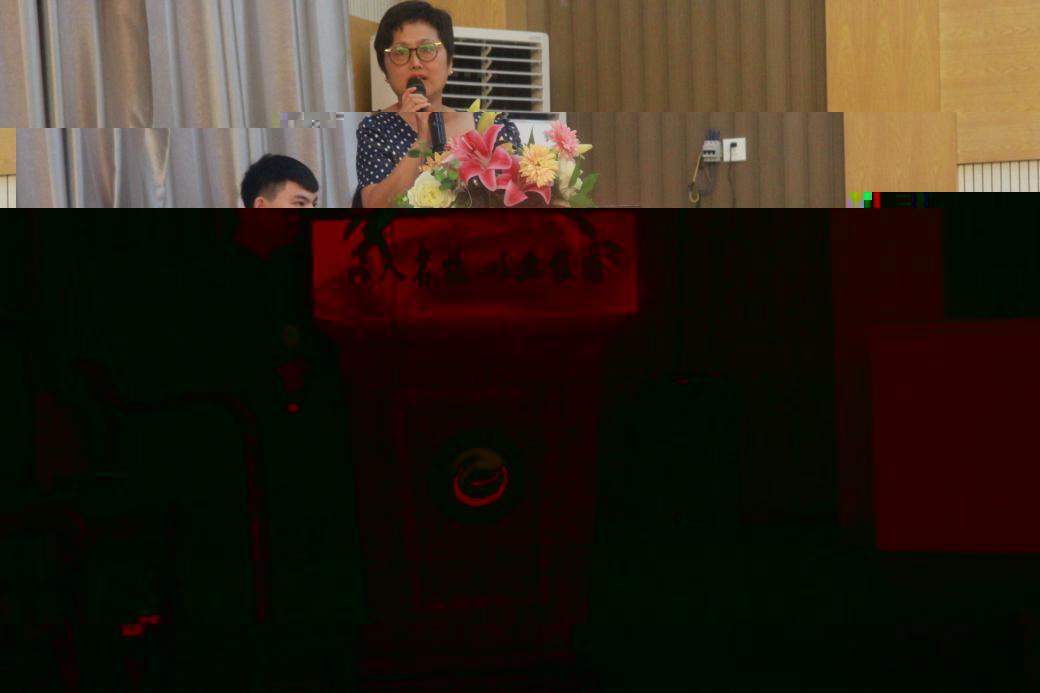 圖為王元副書記在競賽前講話
